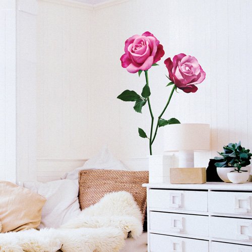 Violet Roses POINT WALL TATTOO DECAL DECO STICKER. Please wait. Image not available. Enlarge