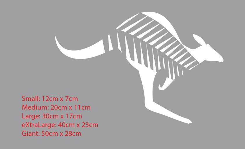 NZ Aussie Australia Kangaroo Silver Fern Sign Car Boat UTE Truck Decal Vinyl Sticker