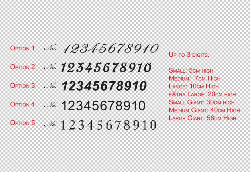 Front Door Sticker House Number Address Decal house Identification Outdoor Vinyl