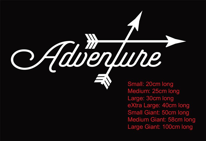 Adventure Sticker Vinyl Decal for Car Laptop Bumper Mobile on any smooth surfaces.