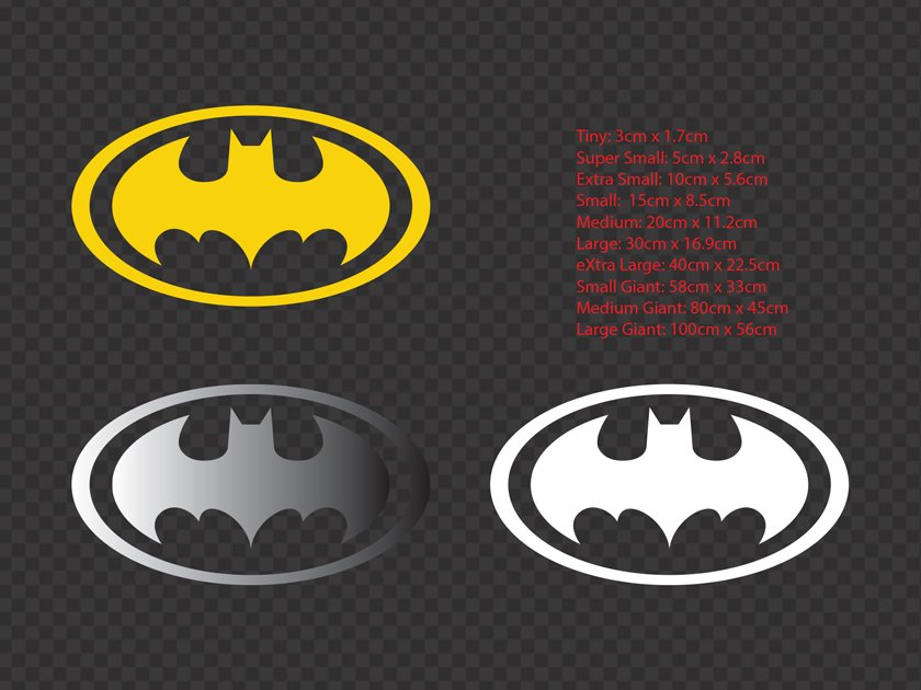 Batman Logo Sticker Car Outdoor Vinyl Decal