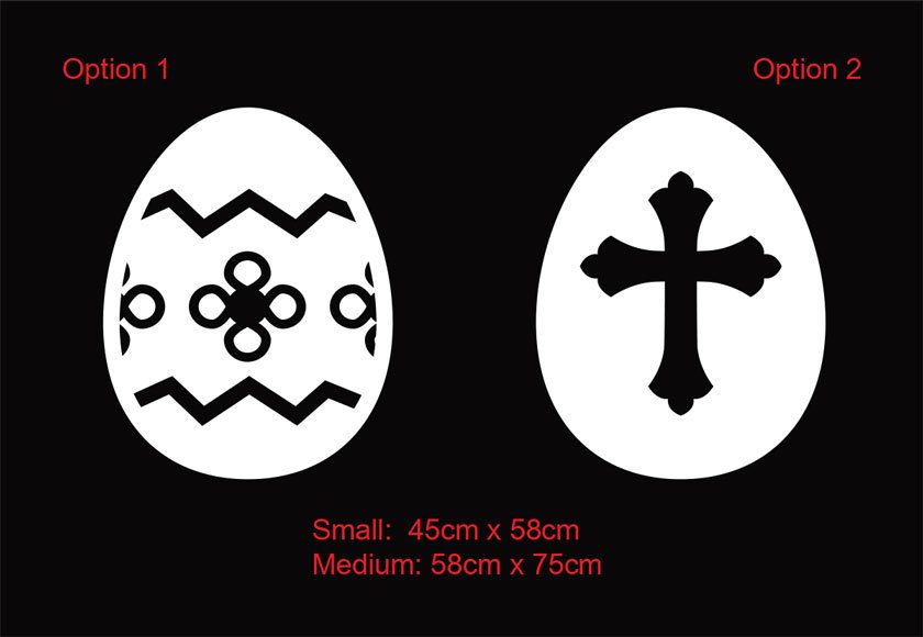 Easter Egg Vinyl Decal Sticker Sign Removable