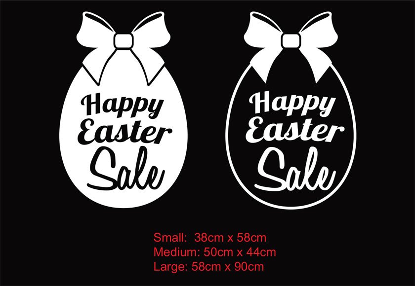 Happy Easter Sale Vinyl Decal Sticker Wall Door Shop Window Party Sign Removable