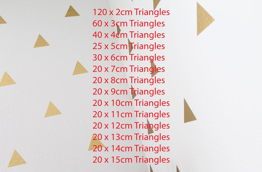 Geometric Triangle Pattern Wall Art Decal Sticker Faux wallpaper Removable Nursery Kids