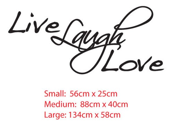 Live Laugh Love Quote Wall Decor Art Vinyl Decal Living room Sticker Removable